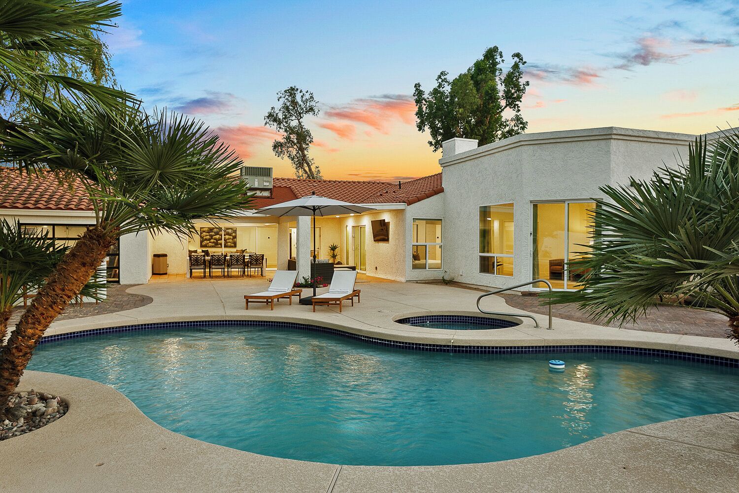 A heated pool
