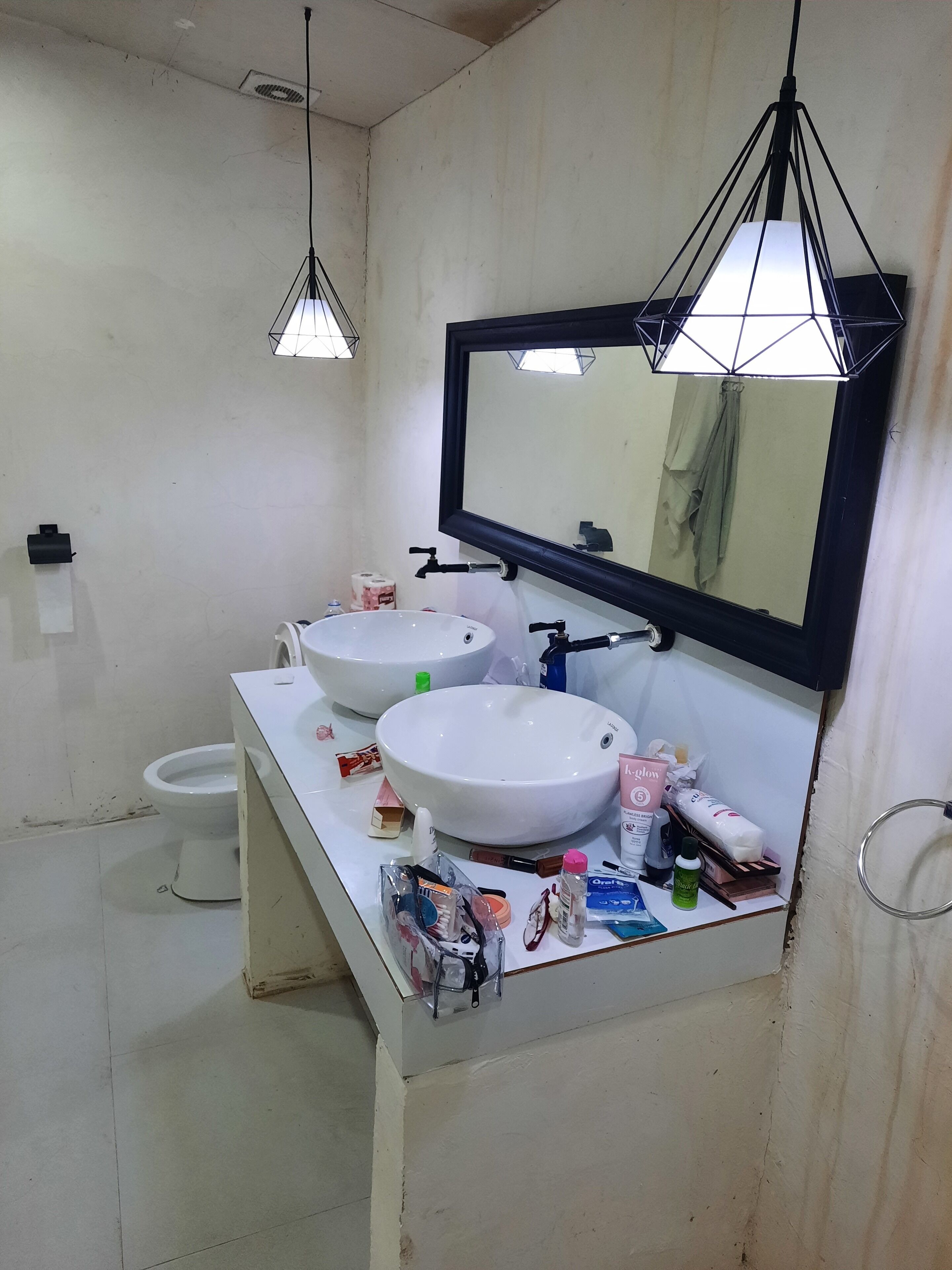 Douche, serviettes fournies