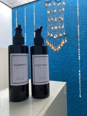 تجهيزات دش، مجففات شعر، مناشف، صابون