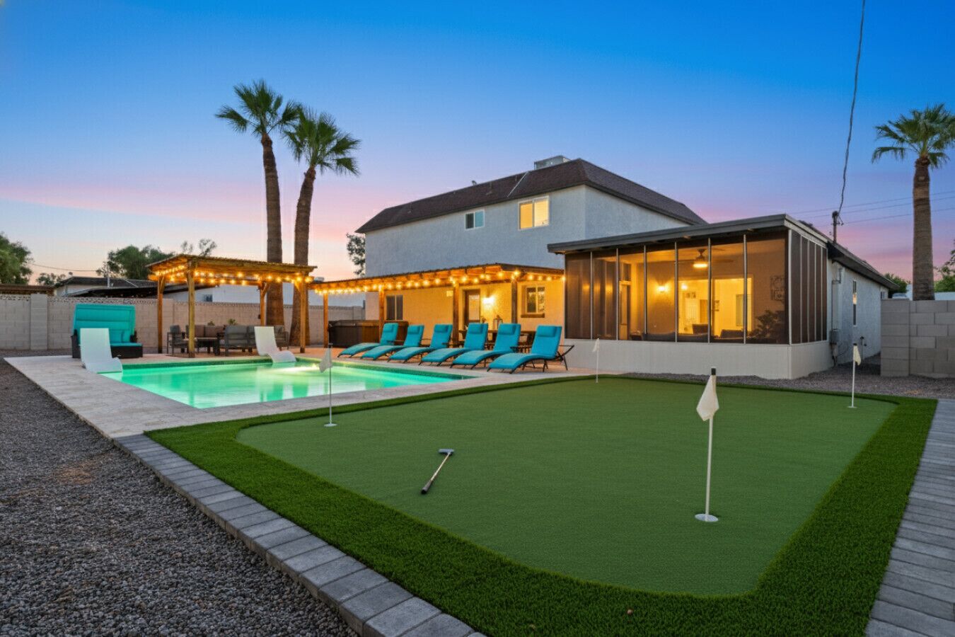 Outdoor pool, a heated pool