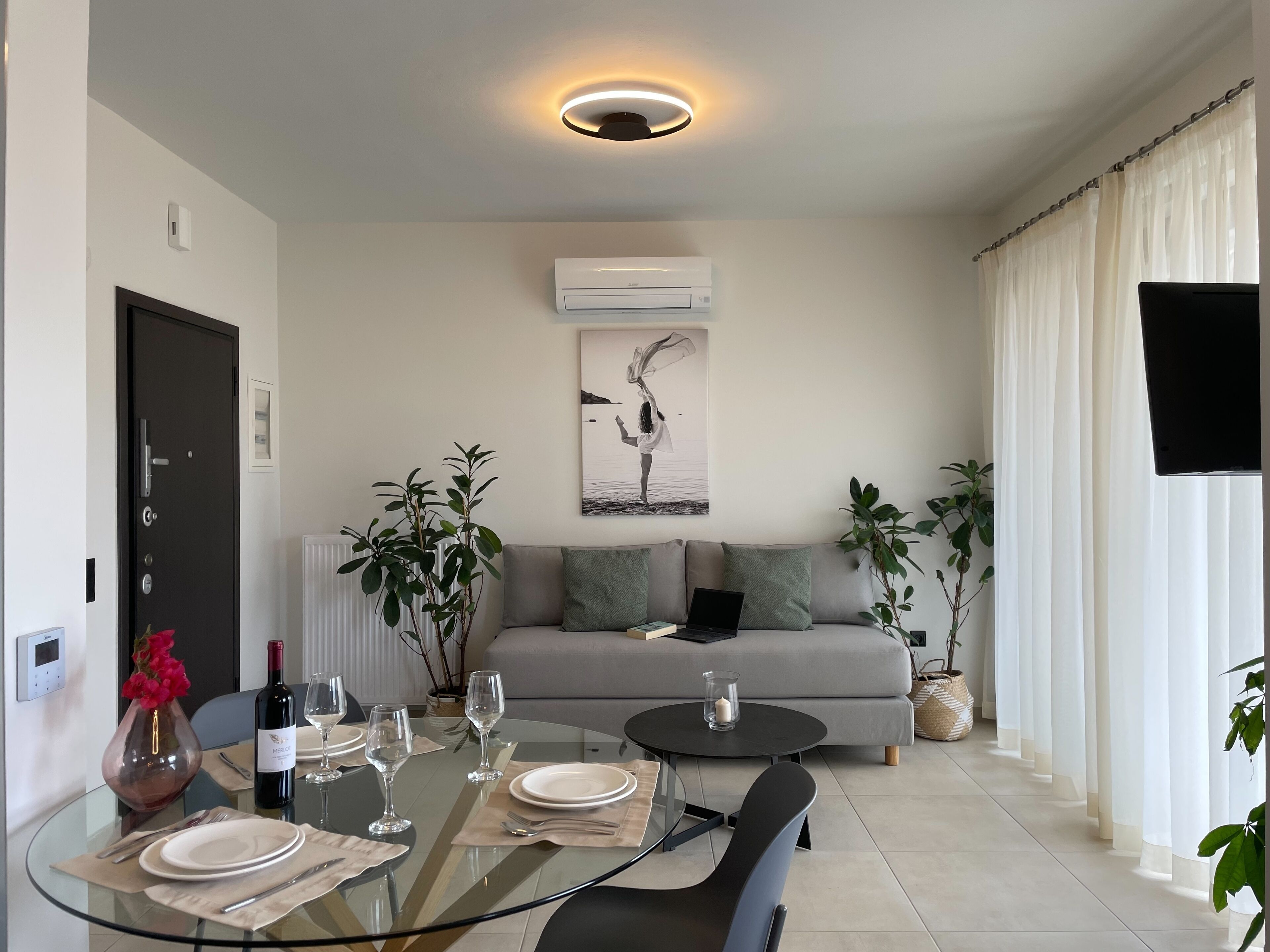 Apartamento conforto | Área de estar | Smart TV