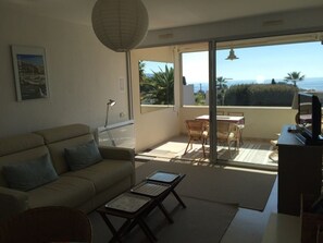 TV, books, stereo - Cassis, Apartment with terrace, sea and cliff views. Private parking, Wifi. (Cassis)