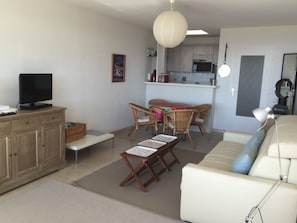 TV, books, stereo - Cassis, Apartment with terrace, sea and cliff views. Private parking, Wifi. (Cassis)
