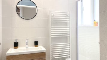 Shower, hair dryer