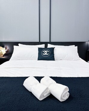 1 makuuhuone, vuodevaatteet