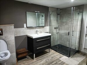 Dusche, Haartrockner, Toilettenpapier