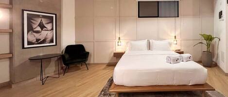 1 soveværelse, strygejern/strygebræt, sengetøj