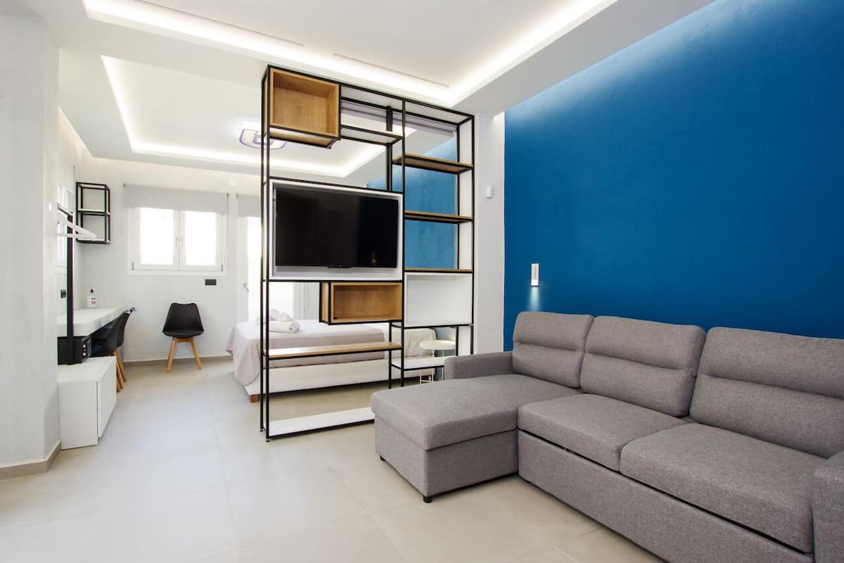 Departamento Deluxe, hidromasaje | 1 habitación, ropa de cama de alta calidad y camas con efecto memoria