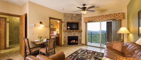 Télévision, cheminée