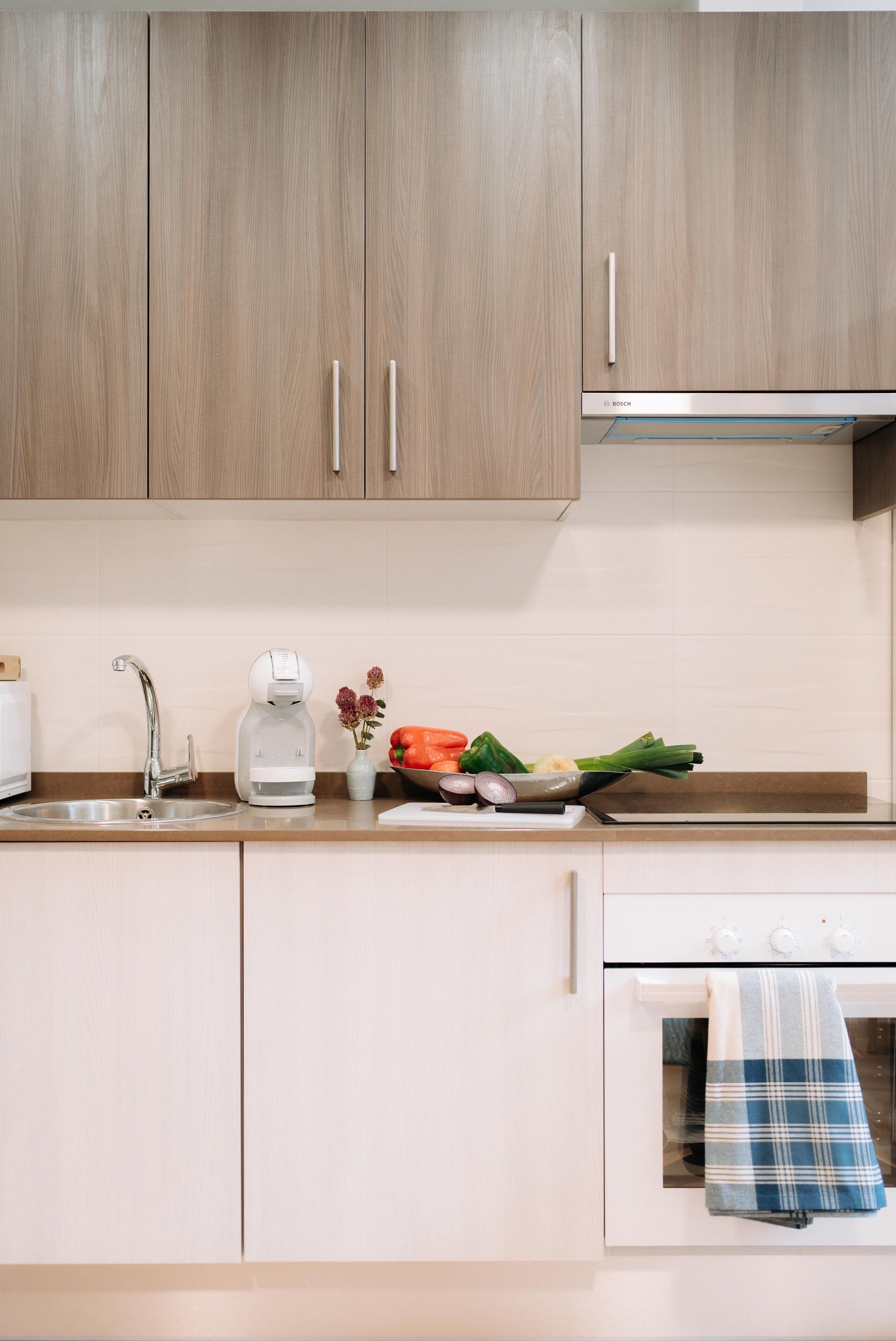 design duplex | private kitchen | full-sized fridge, microwave, oven, stovetop