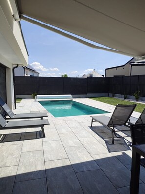 A heated pool