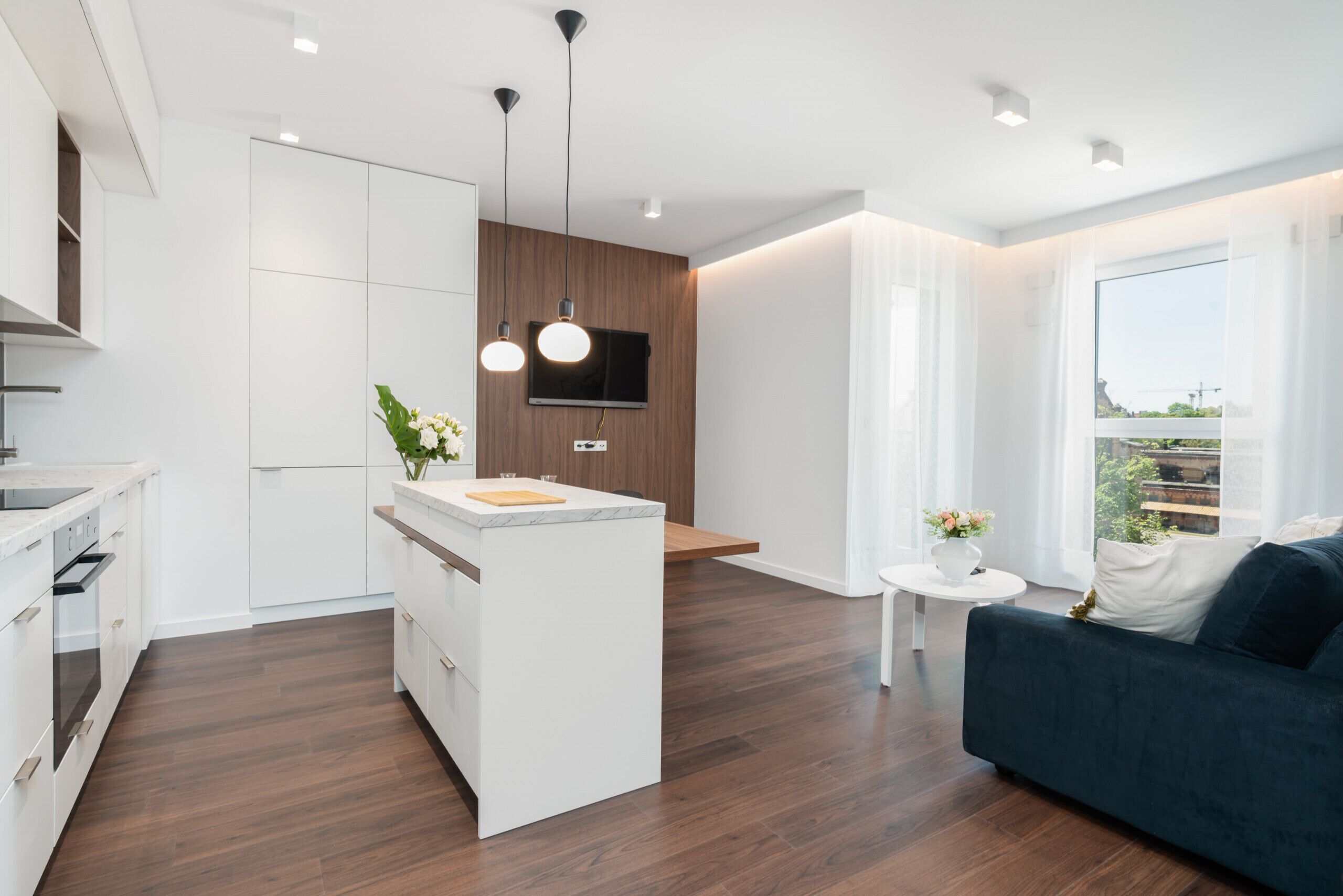 Apartment, 1 Bedroom, Balcony | Private kitchen | Dishwasher, coffee/tea maker, cookware/dishes/utensils