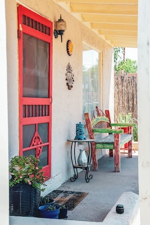 Terrace/patio. Casa Del Sol - Peaceful Retreat In Beautiful Mesilla.