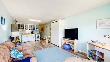 Fernseher, Kamin, DVD-Player