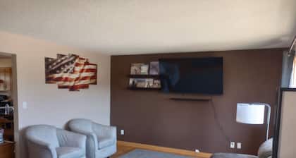 Spacious house with large yard in great location close to boat ramps.