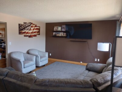 Spacious house with large yard in great location close to boat ramps.