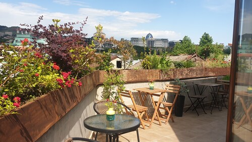 This is without doubt THE BEST LOCATION you could ever ask for visiting Tbilisi.