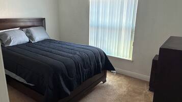 2 bedrooms, iron/ironing board, WiFi, bed sheets