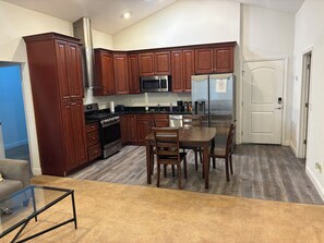 Microwave, stovetop, dishwasher