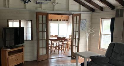 Webster Camp - rustic getaway with Webster Lake access, fire pit & large deck!