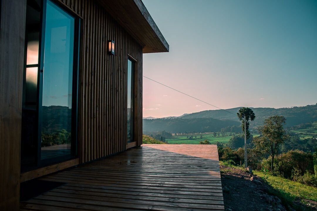 Cabaña Deluxe, 1 cama Queen size, hidromasaje, vista a la montaña | Detalle exterior