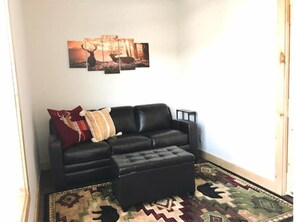 Una Smart TV, una chimenea, libros