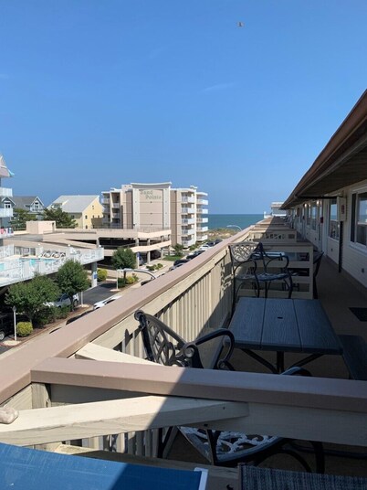 Oceanview front this one bedroom condo across from the Convention Center.