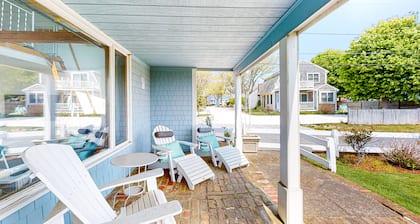 Seaside condo with patio, beach access, loft, board games, gas grill, & firepit