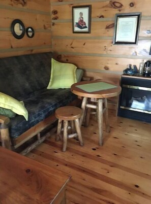 Fireplace - Tiny Off-Grid Cozy Cabin #3 on Secluded Lake (Greater Sudbury)