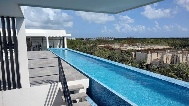 Rooftop pool - Comodo y espacioso departamento 2BR   (Tulum)