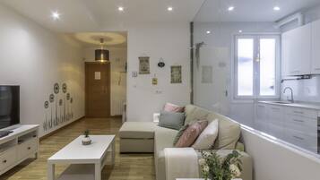 TV, books, music library