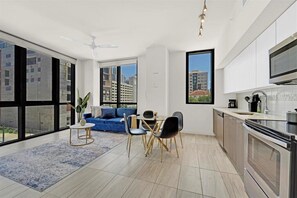 Microwave, oven, stovetop, dishwasher