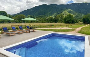 A heated pool