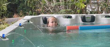 Outdoor pool, a heated pool