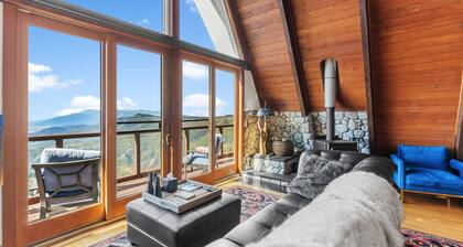 A-Frame in the Sky - RIM of the World Views! Sauna & Spa