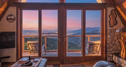 A-Frame in the Sky - RIM of the World Views! Sauna & Spa