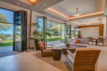 Sitting area in hotel lobby at The Whaler Resort Kaanapali Beach