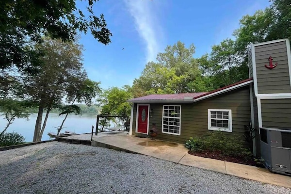 Front door, parking, and view.