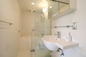 City Apartment | Bathroom | Combined shower/tub, free toiletries, hair dryer, bidet