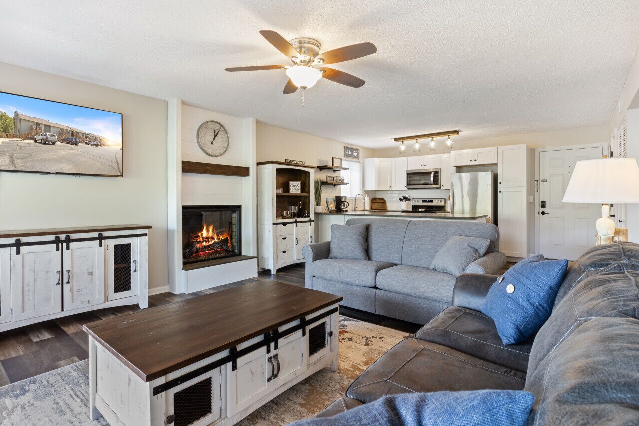 Smart-tv och eldstad