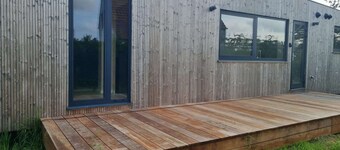 Large modern holiday home with pool close to the beach