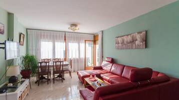 Televisie en een open haard