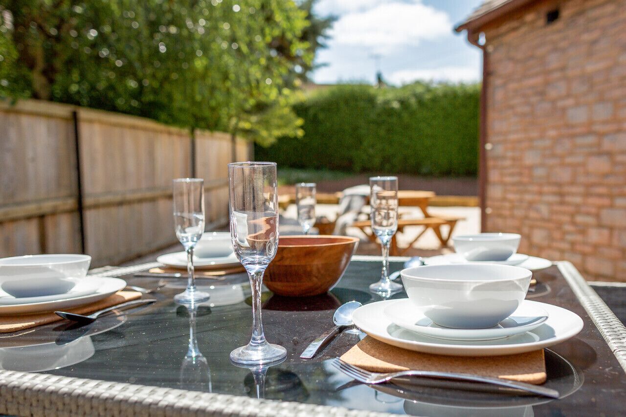 屋外ダイニングエリア