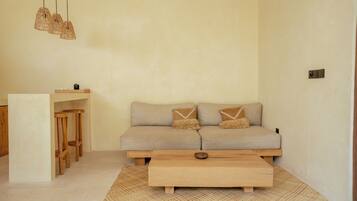 32-inch LED TV with satellite channels, fireplace, printers