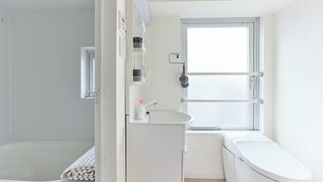 Hair dryer, towels