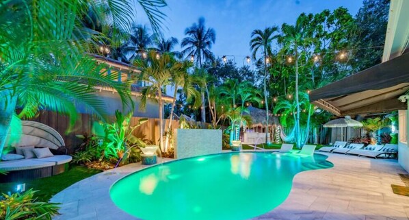 A heated pool