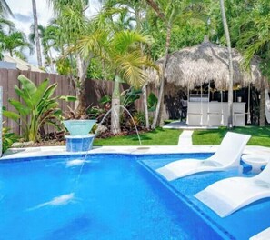 A heated pool