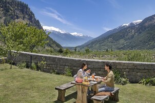 Outdoor wedding area