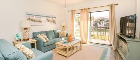 TV, DVD player, books