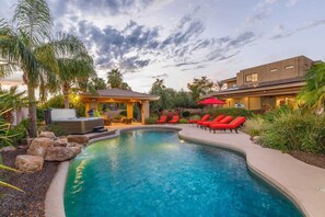 Outdoor pool, a heated pool